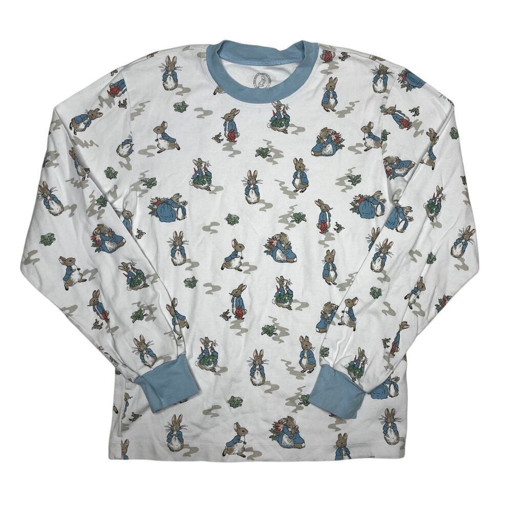 Pottery Barn Kids Peter Rabbit Adult S Pajama Top 100% Organic Cotton Lounge - Picture 3 of 7